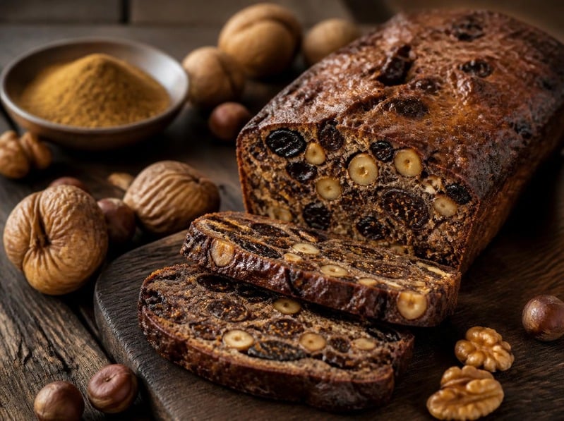 Früchtebrot mit Nüssen und Trockenfrüchten