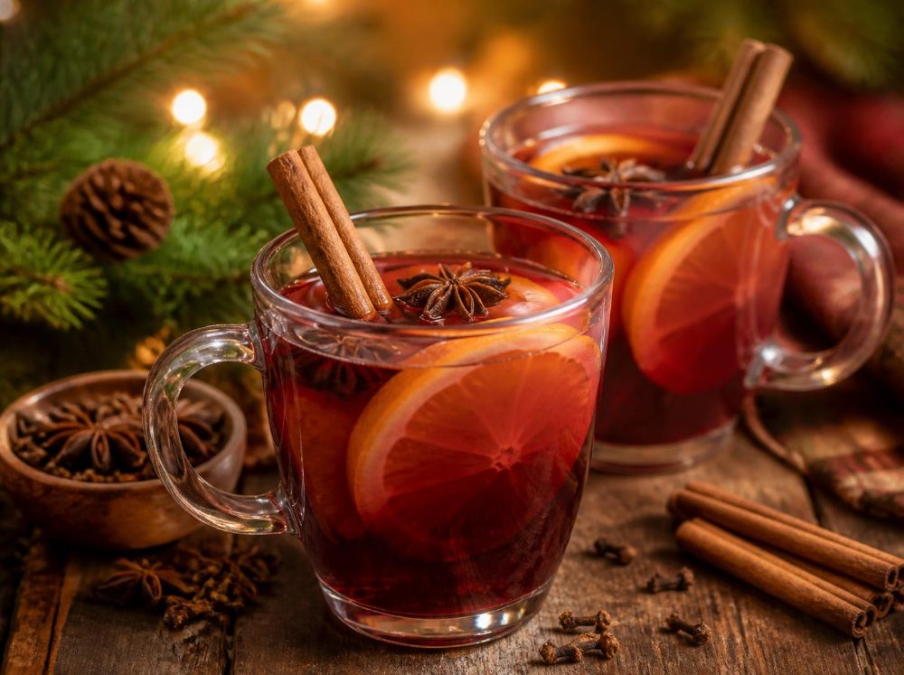 Kinderpunsch mit Orangen und Zimt